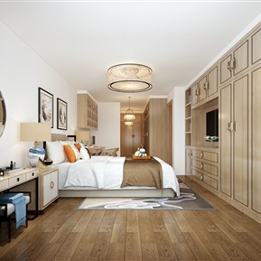 新中式 卧室 禅意 客餐厅 主卧