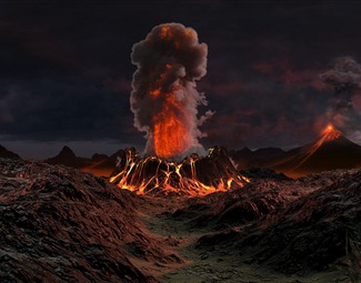 现代 火山