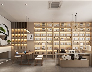新中式专卖店背景墙