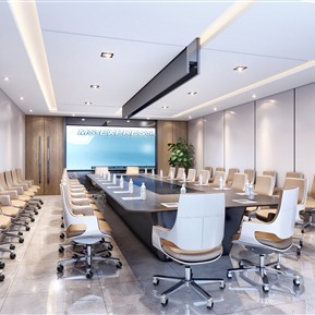 现代 会议室 办公小会议室