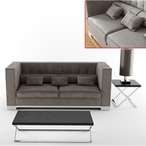 现代 双人沙发 沙发