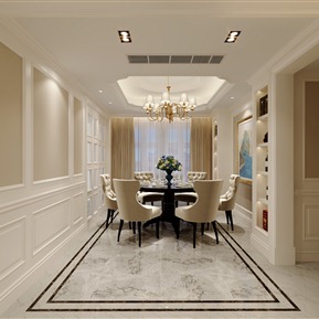 简欧 餐厅 客厅沙发餐厅餐桌装饰柜组合