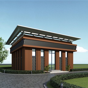 现代 建筑 泵房