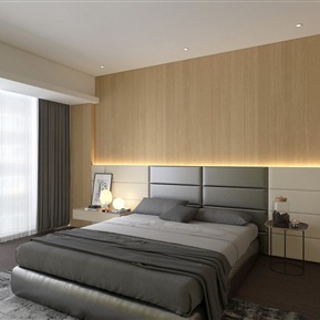现代 卧室 双人床卧室