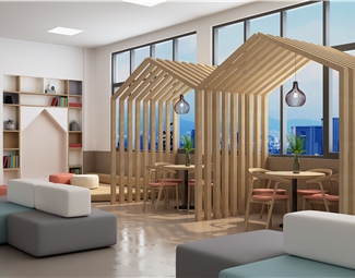 现代员工休闲娱乐区