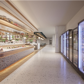 现代 餐厅 酒店配餐间