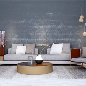 轻奢 沙发茶几组合 沙发 单椅 摆件 装饰画