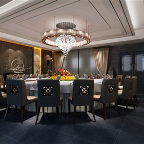 新中式 包间 餐厅大包厢