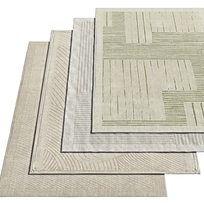 现代 方形地毯 布艺绒毛地毯