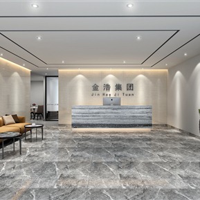 现代 前台 办公门厅