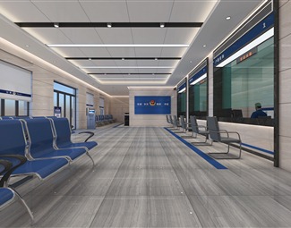 现代公安局大厅形象墙3d模型下载-3d溜溜网