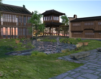 新中式 建筑 园林