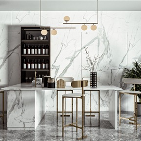 轻奢 吧台椅组合 吧台吧椅组合 大理石吧台