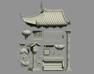 中式 屋檐 古建筑