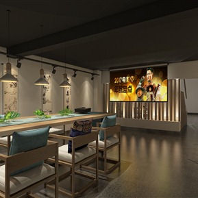 新中式 休闲室 别墅地下层