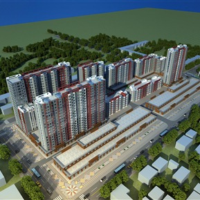 现代 鸟瞰图 住宅鸟瞰