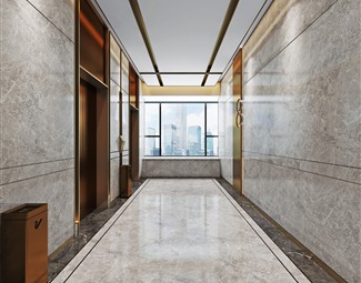 现代电梯厅背景墙