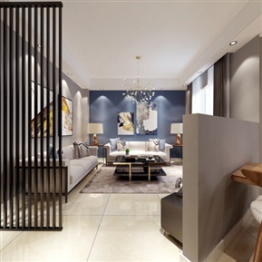 现代 客餐厅 全景