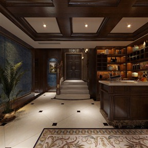 美式 影音室 地下影音室 全景