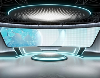 3d演播室场景模型