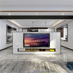 现代 客餐厅 全景客厅沙发组合