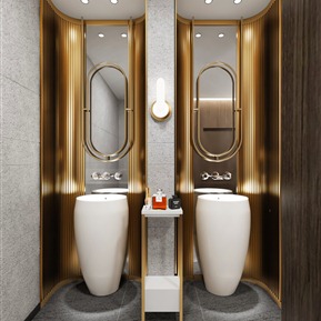 轻奢 卫生间 洗手台