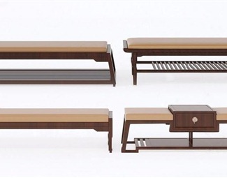 新中式防腐木坐凳