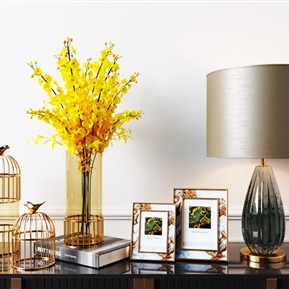 现代 摆件 创意鸟笼花瓶摆件