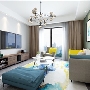 北欧 客厅 客餐厅