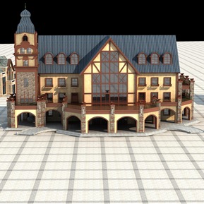 欧式 酒店建筑 英式会所