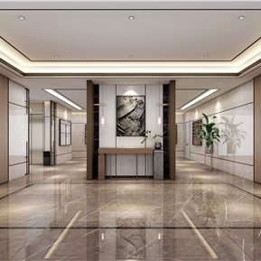 现代 大厅 小区入户大厅
