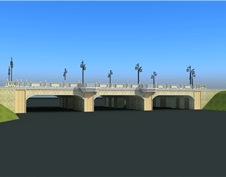 新中式建筑桥梁