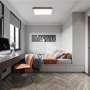 现代 榻榻米卧室 榻榻米书房