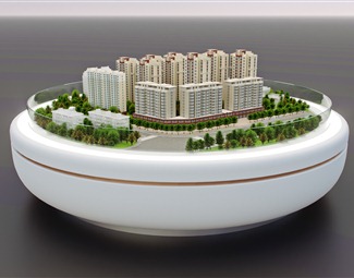 现代售楼处沙盘3d模型下载