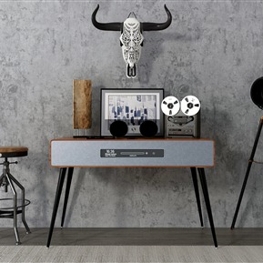 工业LOFT 边柜 装饰柜装饰品椅子落地灯组合