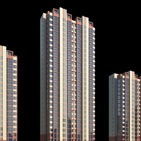 现代 住宅楼 高层单体