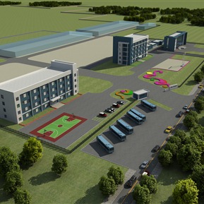 现代 鸟瞰图 工厂半鸟瞰