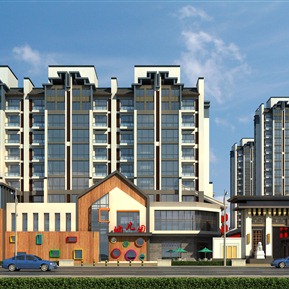 新中式 幼儿园建筑 幼儿园商业办公住宅