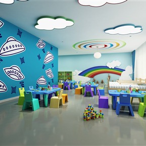 现代 幼儿园 儿童教室