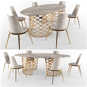 轻奢 餐桌椅组合