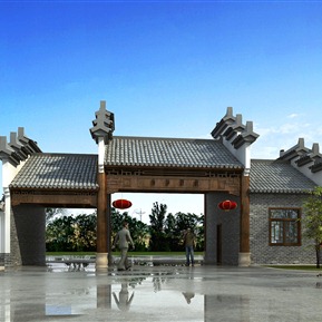 中式 大门 古建大门