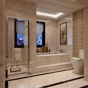 简欧 卫生间 过道