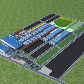 现代 采摘园 蔬菜大棚