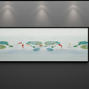 新中式 植物画 手绘荷花装饰画无框画水墨荷花