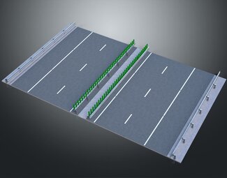 现代 公路 街道 城市公路 路段