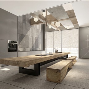 现代 茶室 售楼部茶水区茶室