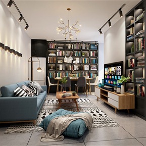 北欧 客餐厅 客餐厅厨房