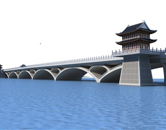 中式建筑桥梁