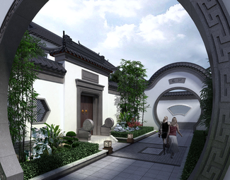 中式建筑及户外