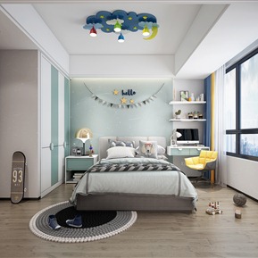 现代 儿童房 小孩房